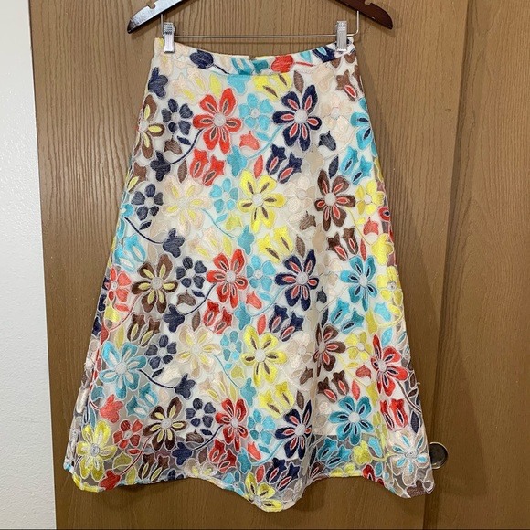 Eva Franco Dresses & Skirts - Anthropologie Eva Franco Meghan Embroidered Skirt